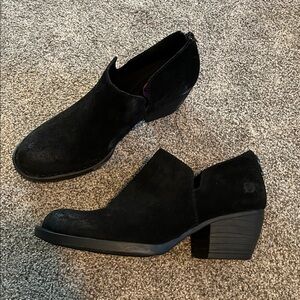 NWOT Born Black Suede Booties